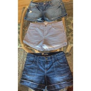 Jean shorts bundle (3): H&M, Amethyst, KUT / sz 10
